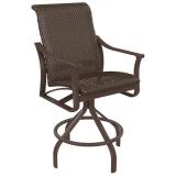 patio woven swivel bar stool