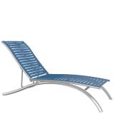 ribbon segment patio armless chaise lounge