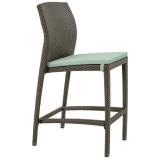 patio armless bar stool with seat pad