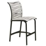 patio armless bar stool wave segment