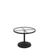 round acrylic pedestal patio dining table