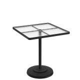 patio square pedestal bar table