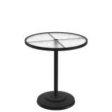 acrylic patio round pedestal bar table