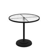 round acrylic pedestal patio bar table