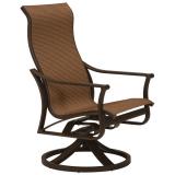 patio sling high back swivel rocker 