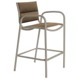 padded sling outdoor stationary bar stool